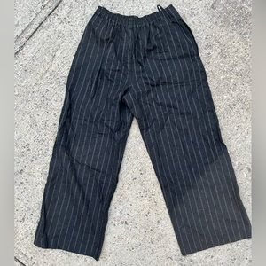 Eskandar Wool Pants- pinstripe
